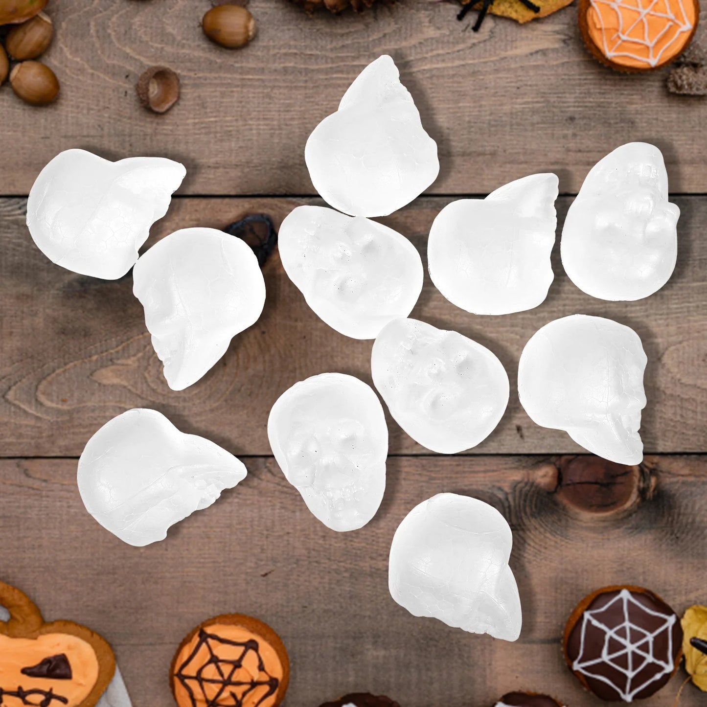 25pcs Styrofoam Skulls