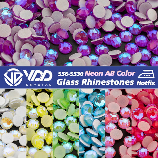 Strass stenar neon hot fix