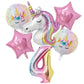 Ballong paket med unicorn och siffra