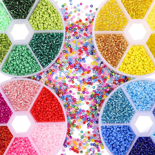 Pärllåda med seed beads 2mm