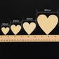Wooden slices hearts