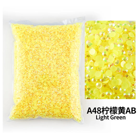 Strass stenar Resin olika  Gula/Orange/ Bruna nyanser