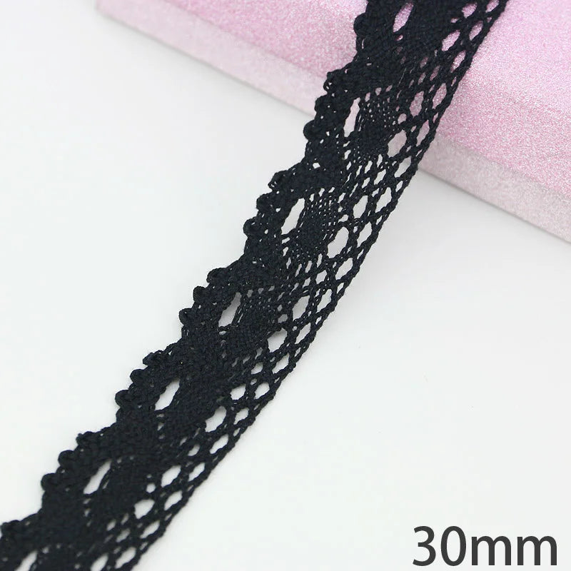 5 Meters black lace ribbon 