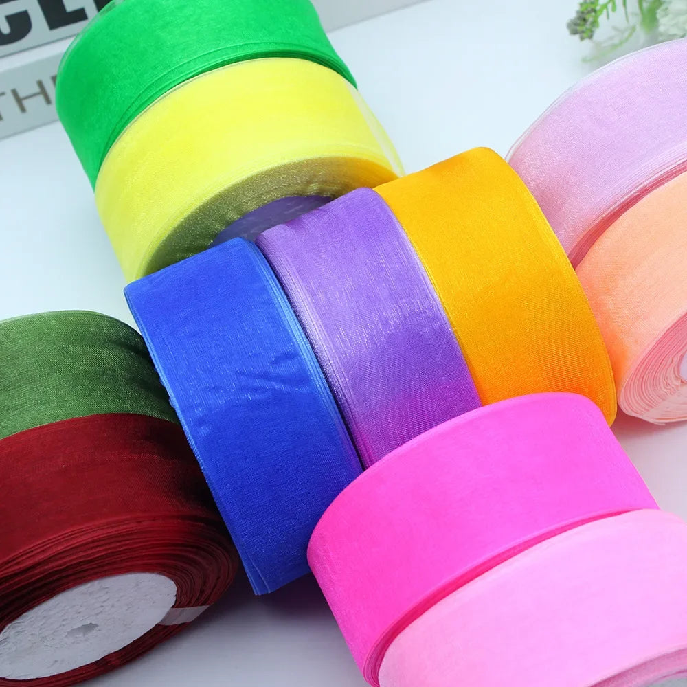 Stor rulle med Organza band