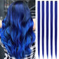 Hair extensions färgade slingor