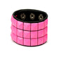 Goth punk leather bracelet with rivets buckle in different colors