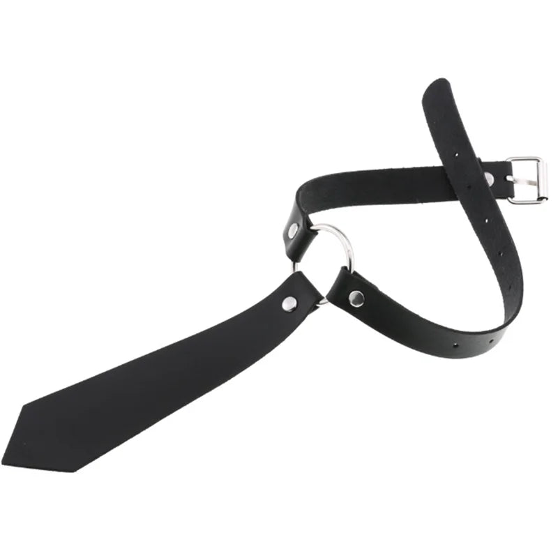 Olika halsband läder med kedja och nitar.