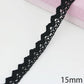 5 Meters black lace ribbon 