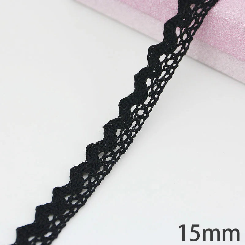 5 Meters black lace ribbon 