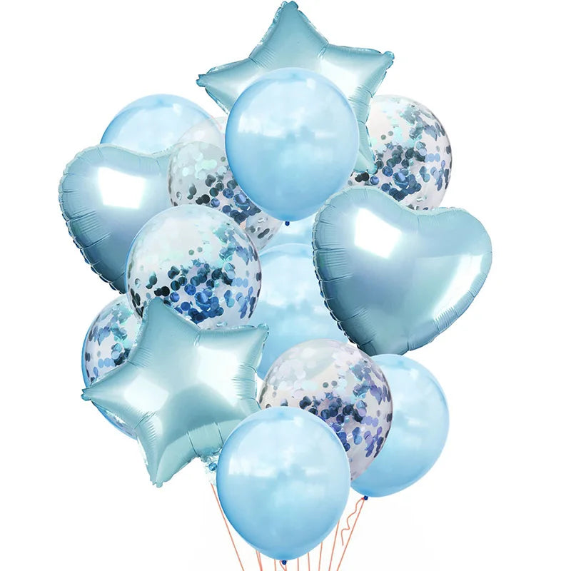 Ballong kit 14-pack metallic och paljett ballong