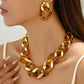 Necklace &amp; earrings set acrylic curb chain