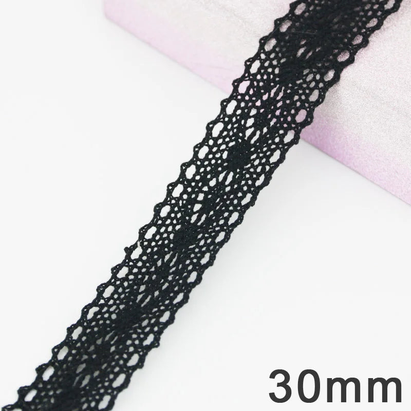 5 Meters black lace ribbon 
