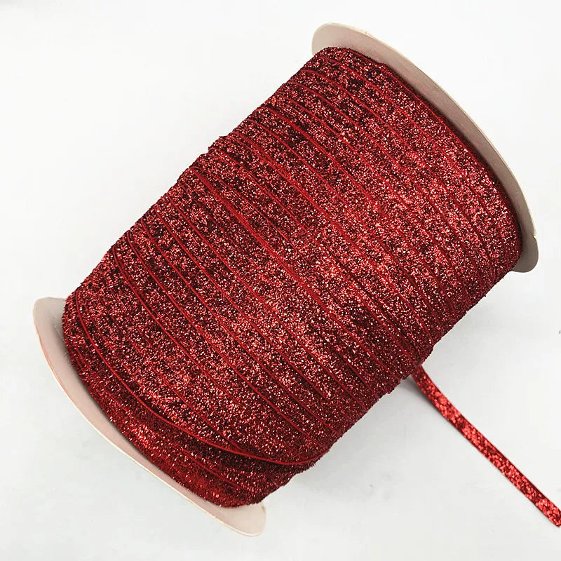 Glittrande sammets band 6mm