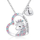 Halsband barn hjärta med unicorn