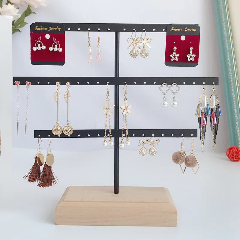 Jewelry stand in metal with 3 tiers earrings