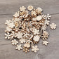 100-pack wooden flowers