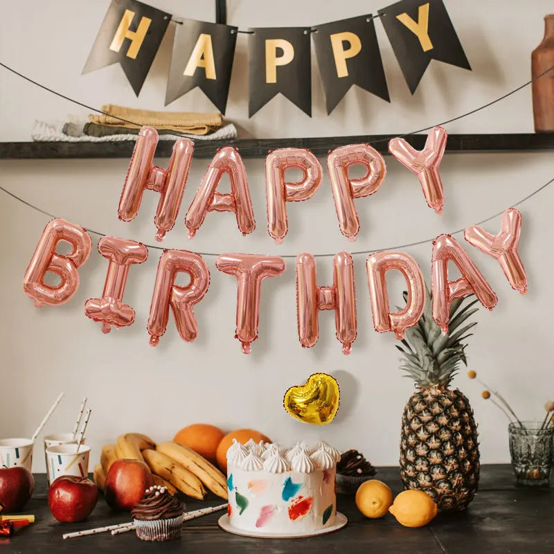 Ballong set med Happy Birthday