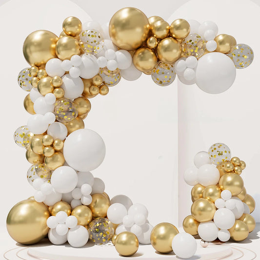 Ballong paket vit/Guld