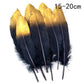 Goose feathers black with gold pattern