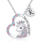 Halsband barn hjärta med unicorn