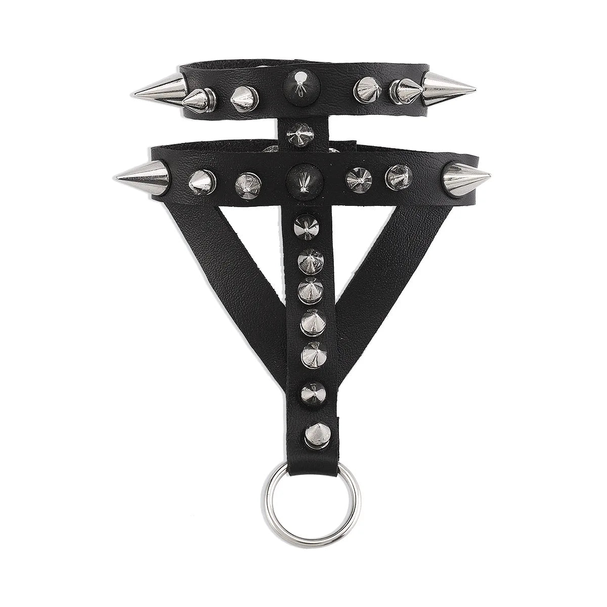 goth punk armband svart läder med nitar i olika motiv