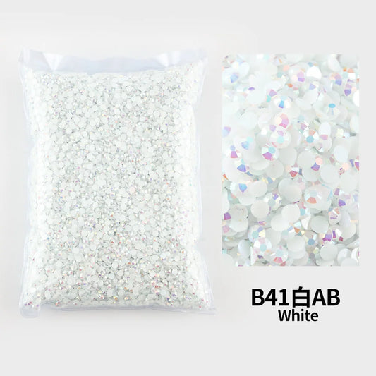 Strass stenar Resin olika Vita nyanser /Silver