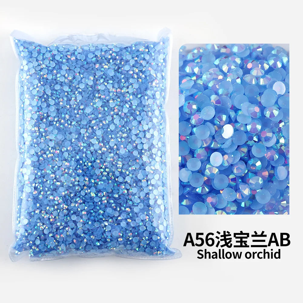 Strass stenar Resin olika blåa färger