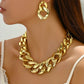 Necklace &amp; earrings set acrylic curb chain