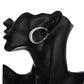Large wide earrings 925 sterling silver