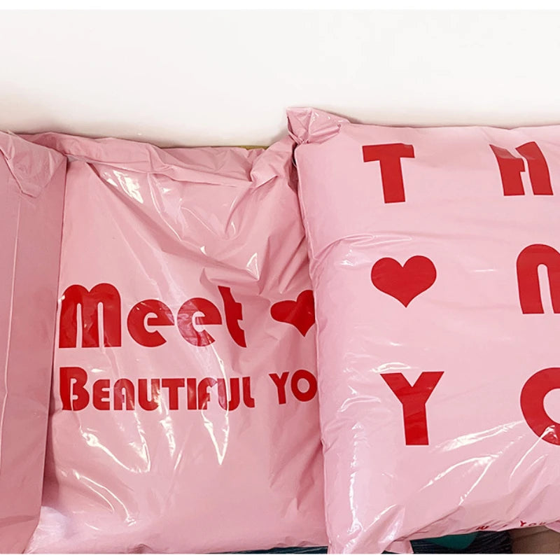 Shipping bags Pink "Thank you"