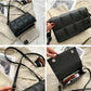 Fashion designer shoulder strap bag with square pattern