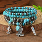 Bohemisk armband turquoise metall detaljer