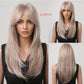 Wig with straight medium-length hair