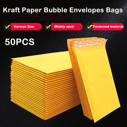 50-pack vadderade kuvert med papper