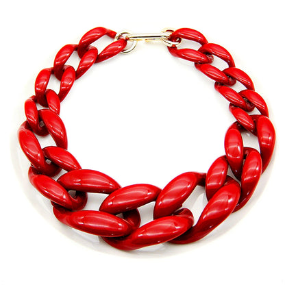Fashion halsband grov bred akryl kedja
