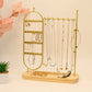 Metal jewelry stand for earrings and necklaces
