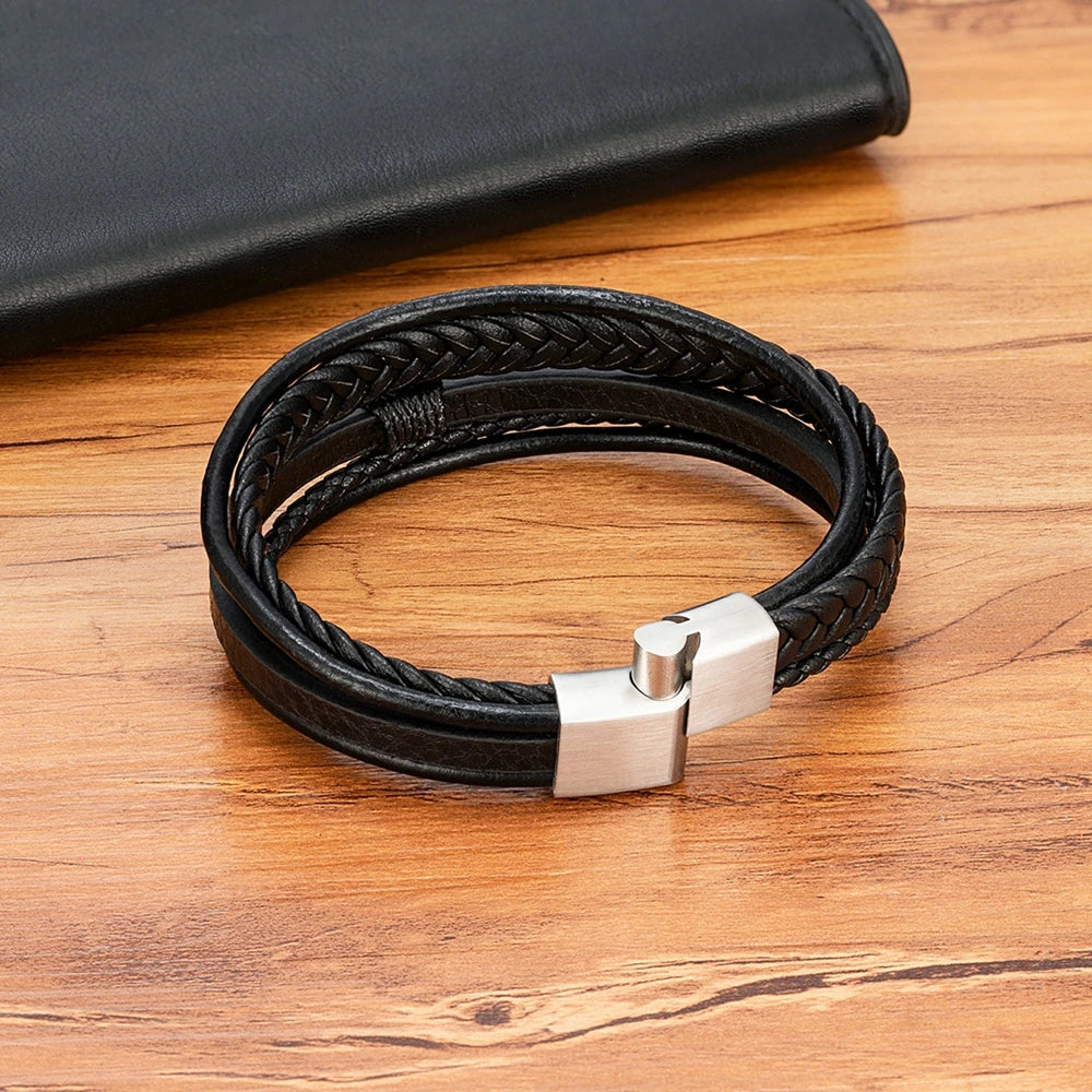 Armband flera Läder snöre