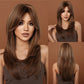 Wig with straight medium-length hair