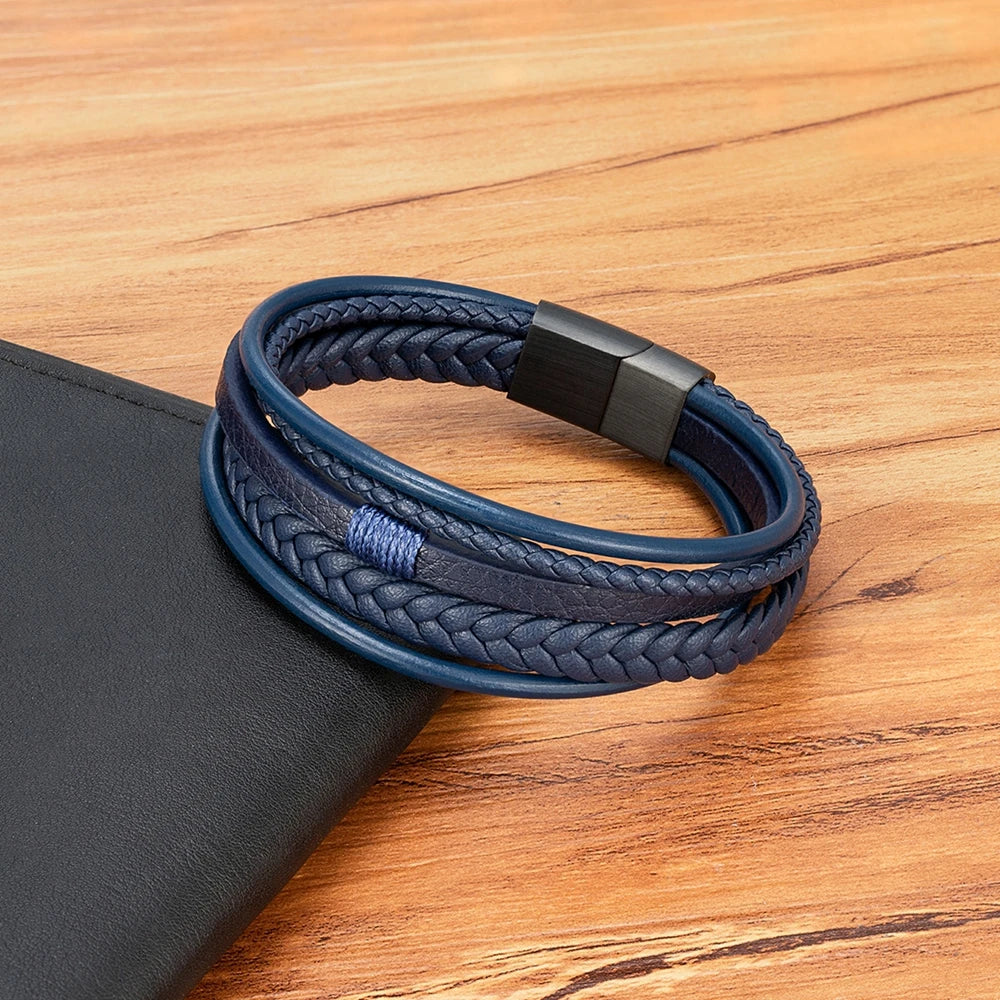 Armband flera Läder snöre