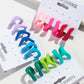 3 pairs set of colorful twisted c-shape earrings