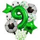 Ballong set med siffra och fotbolls motiv