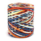 100M natural raffia paper yarn mixed colors 
