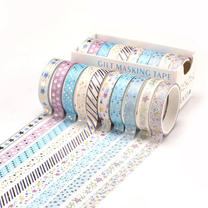 10-pack of narrow patterned tape