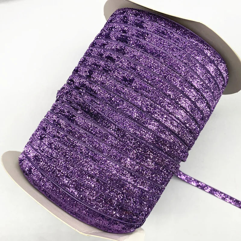 Glittrande sammets band 6mm