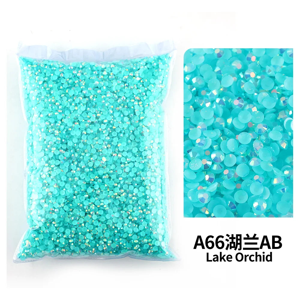 Strass stenar Resin olika blåa färger
