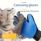 Glove brushing fur