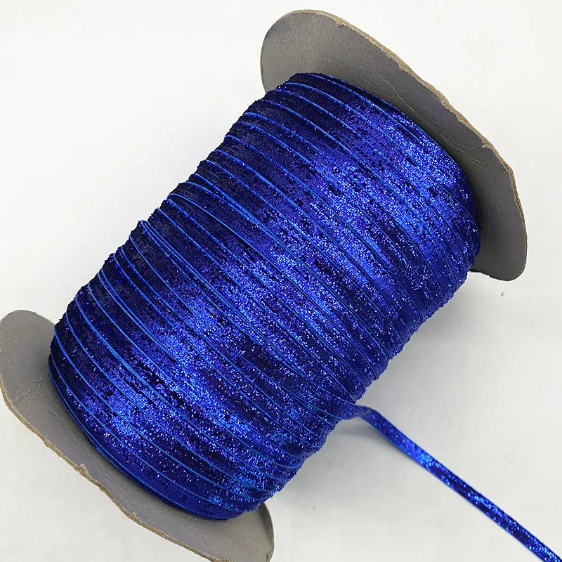 Glittrande sammets band 6mm
