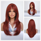 Wig with straight medium-length hair