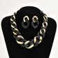 Necklace &amp; earrings set acrylic curb chain