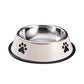 Stainless steel dog food bowls with paws